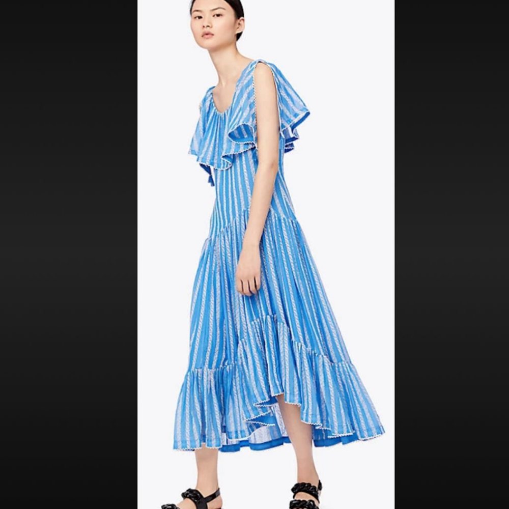 Tory Burch Embroidered Organza Maxi Dress